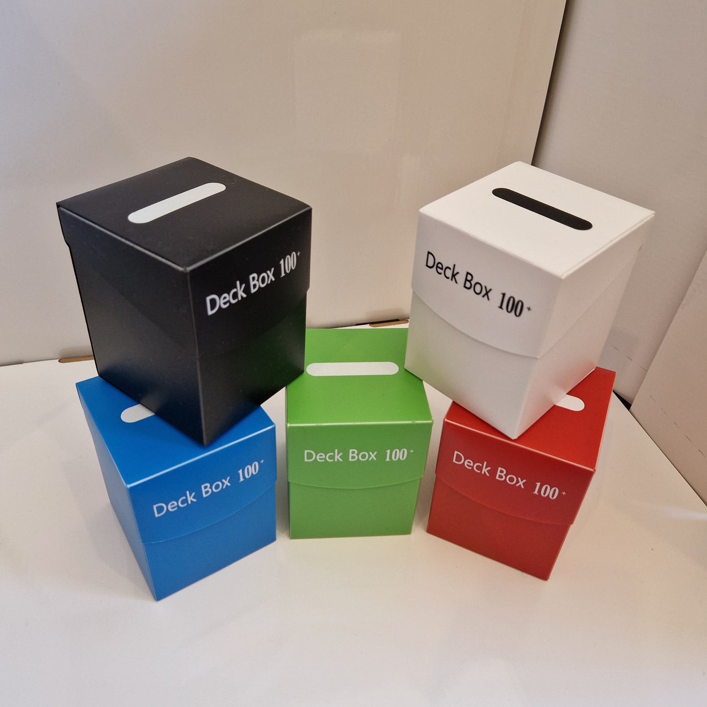 5 Mixed Colour Deck Boxes | 100+ Cards | Black, Red, Blue, Green, White | Dividers Included