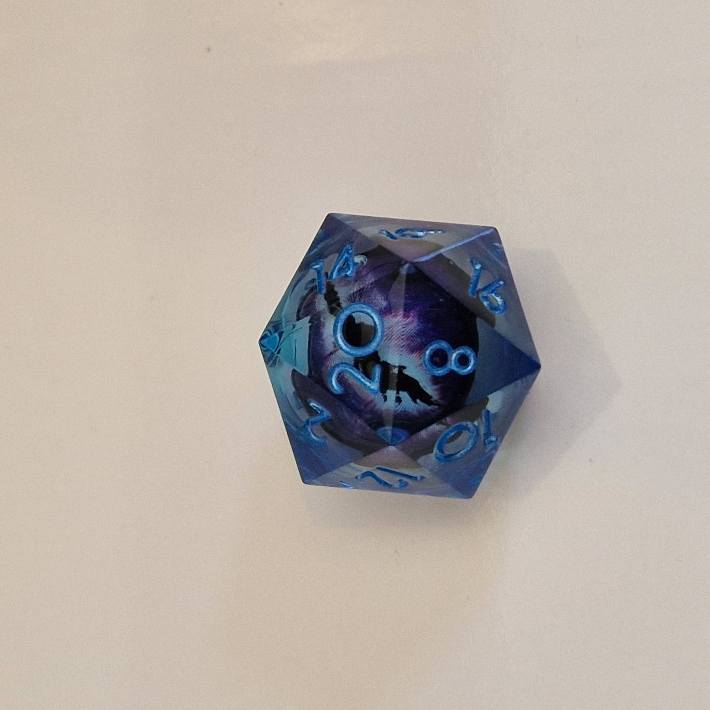 Dragon Eye Dice 7 Multi sided Polyhedral Dice | Purple & Blue