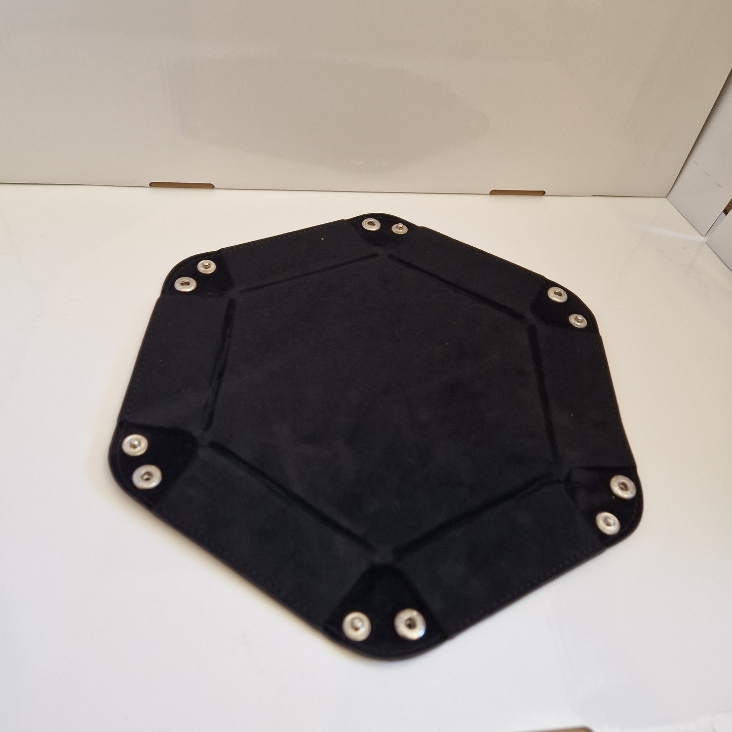 Black Foldable Hexagonal Dice Tray