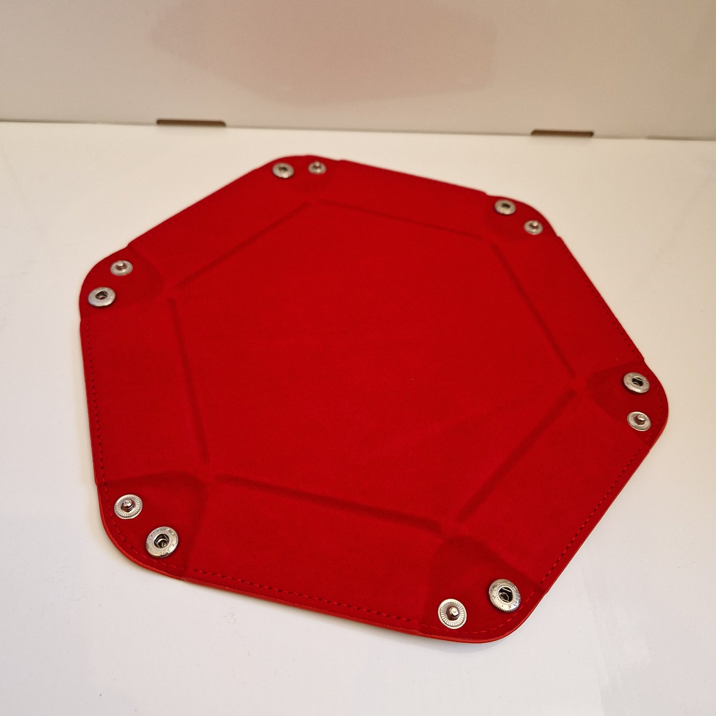 Red Foldable Hexagonal Dice Tray