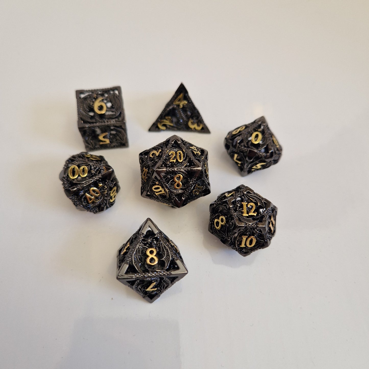 Metal Dragon Polyhedral Dice