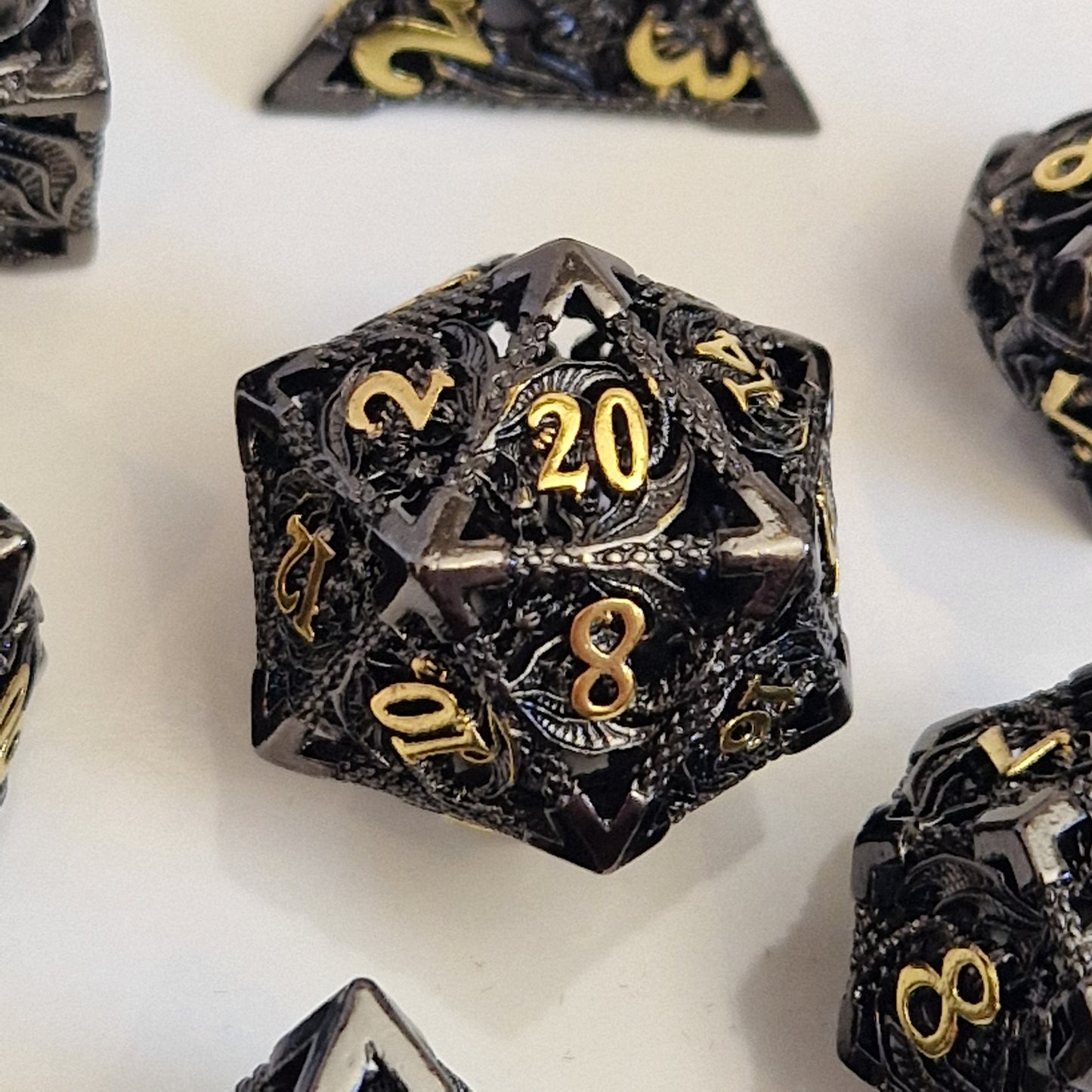 Metal Dragon Polyhedral Dice