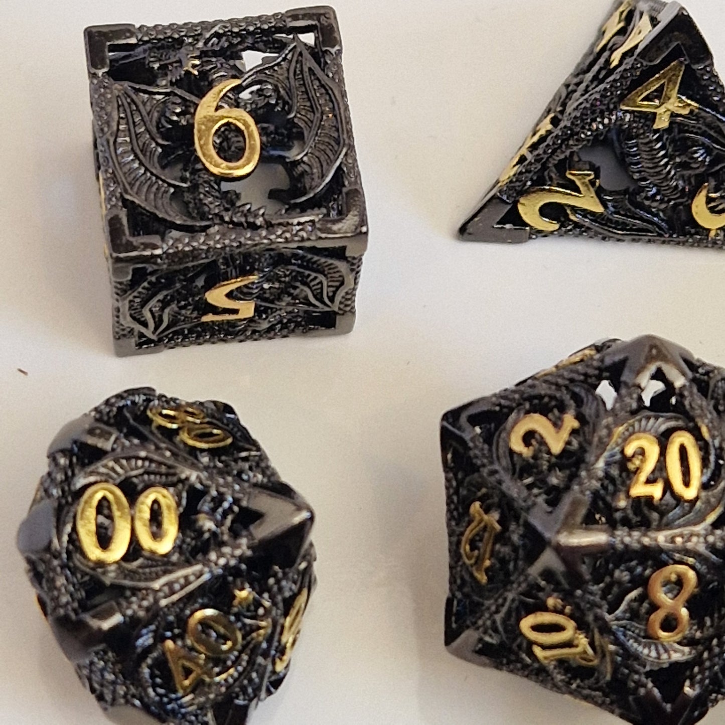 Metal Dragon Polyhedral Dice