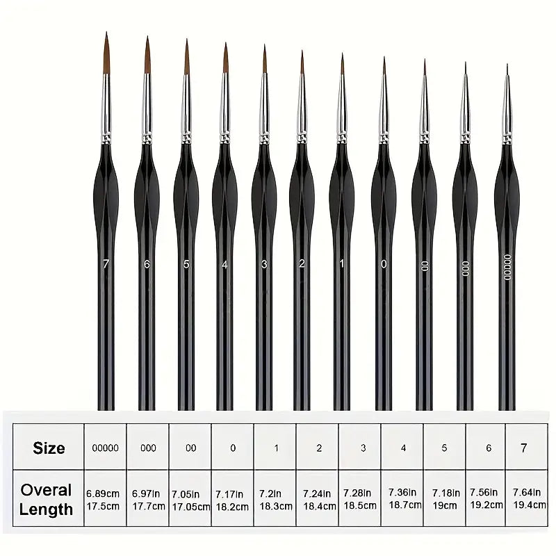 11 Pcs Fine Detail Paint Brush Set