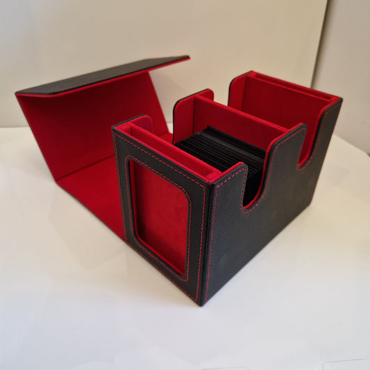 Black & Red Magnetic Deck Box - 240+ Cards