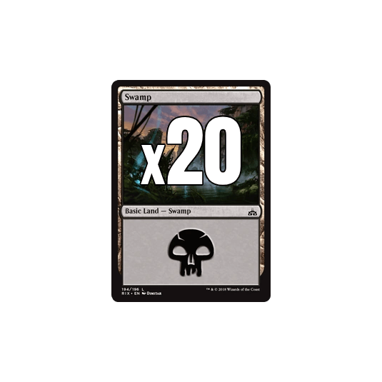 x20 Black Basic Lands