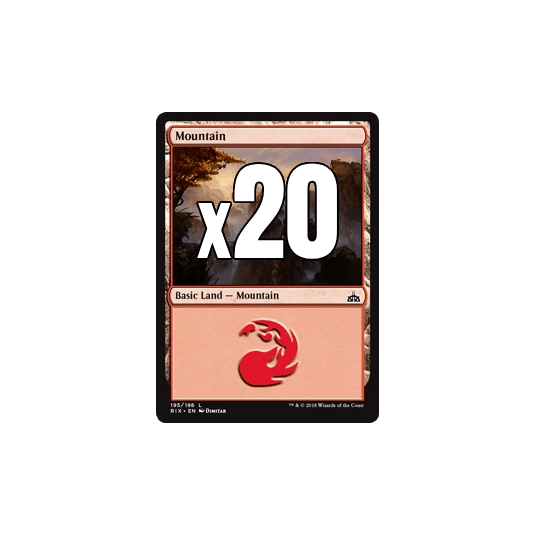 x20 Red Basic Lands