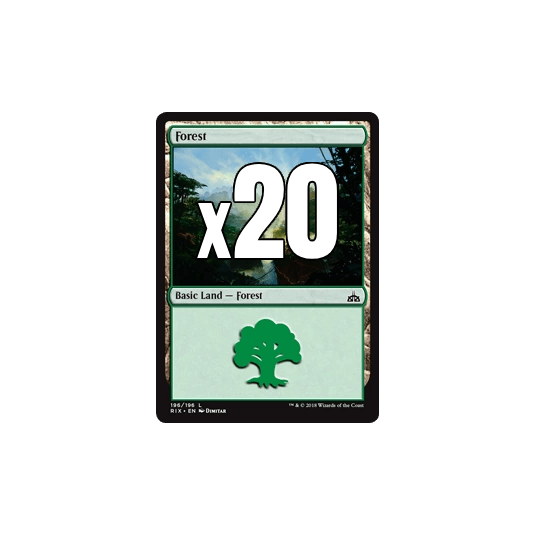 x20 Green Basic Lands